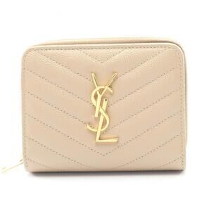 Yves Saint Laurent Saint Laurent Paris Monogram Bifold Wallet, Leather, Women...